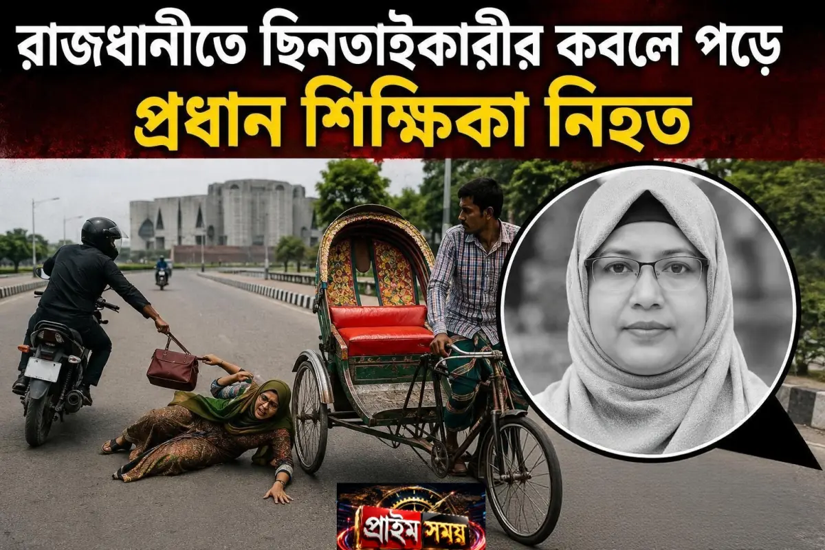 রাজধানীতে ছিনতাইকারীর কবলে পড়ে প্রধান শিক্ষিকা নিহত