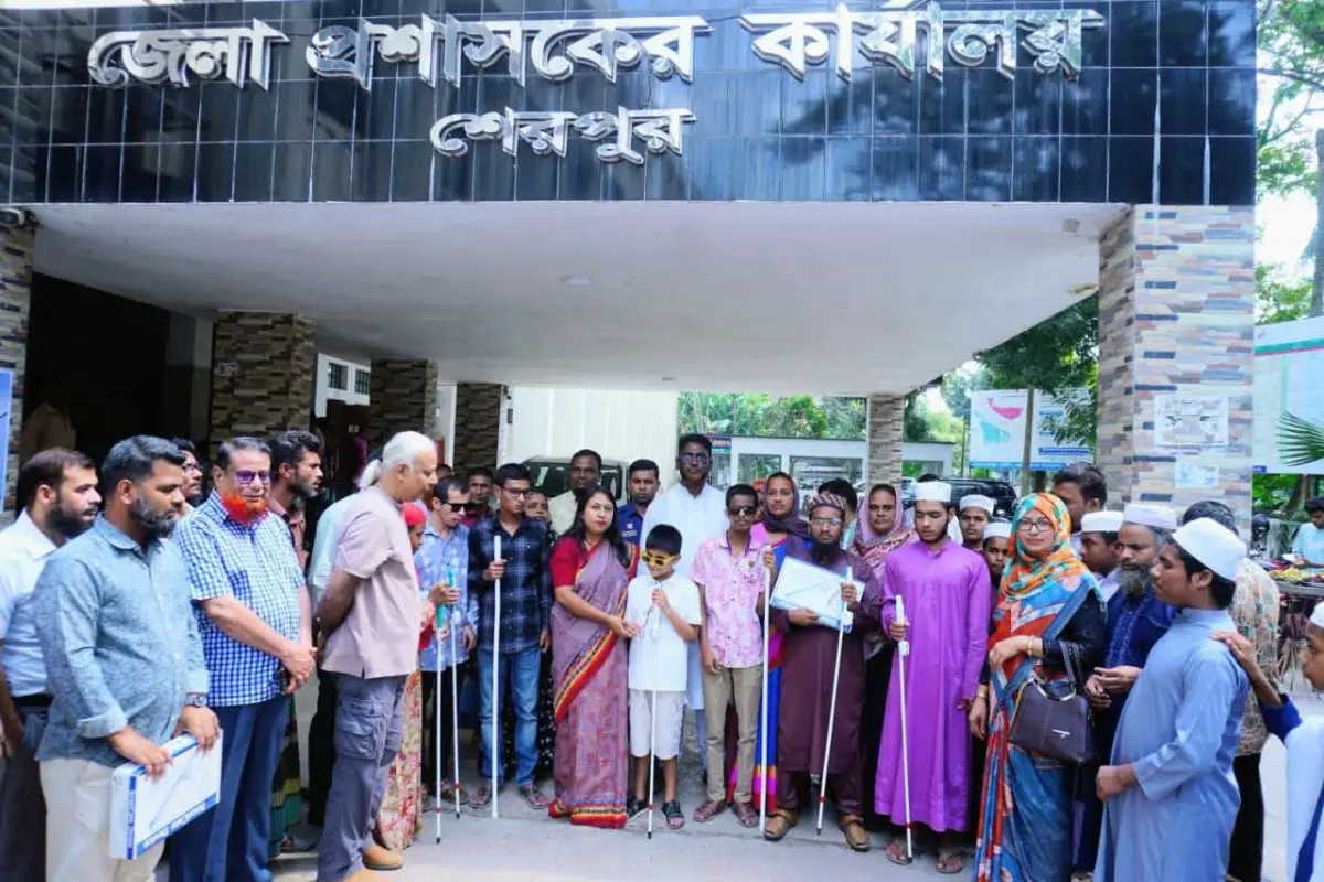 বিশ্ব সাদাছড়ি নিরাপত্তা দিবস–২০২৬ উপলক্ষে শেরপুরে বর্ণাঢ্য র‍্যালি ও আলোচনা সভা অনুষ্ঠিত