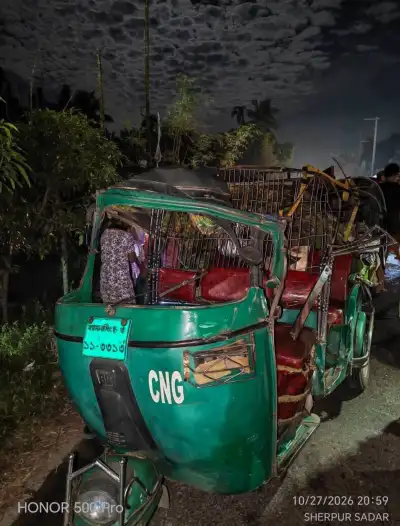 শেরপুরে বাস-সিএনজি অটোরিকশার মুখোমুখি সংঘর্ষে নিহত ১, আহত ৪